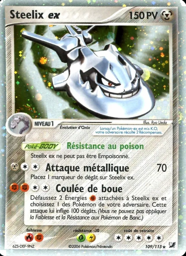 Carte Pokémon Steelix ex de l'extension EX Forces Cachées