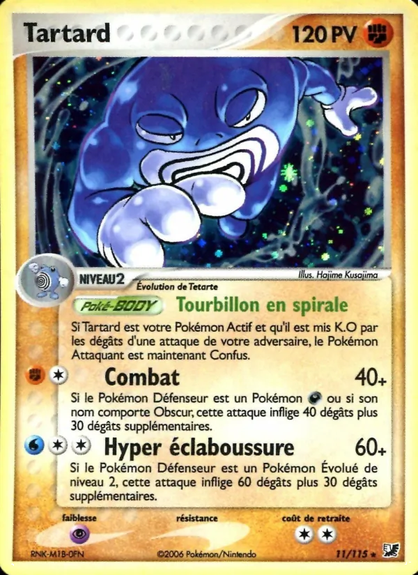 Carte Pokémon Tartard de l'extension EX Forces Cachées