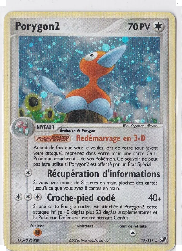 Carte Pokémon Porygon2 de l'extension EX Forces Cachées