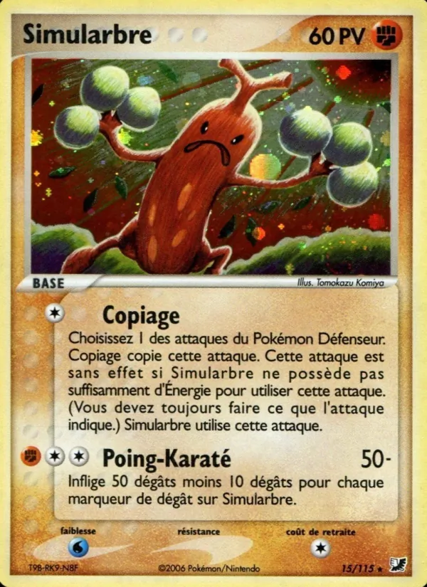 Carte Pokémon Simularbre de l'extension EX Forces Cachées