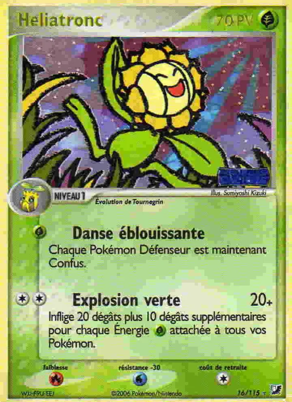 Carte Pokémon Héliatronc de l'extension EX Forces Cachées