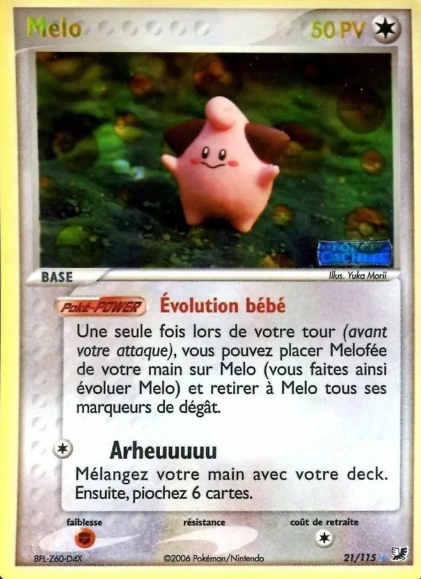 Carte Pokémon Mélo de l'extension EX Forces Cachées