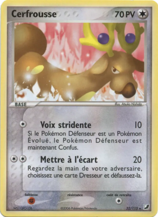 Carte Pokémon Cerfrousse de l'extension EX Forces Cachées