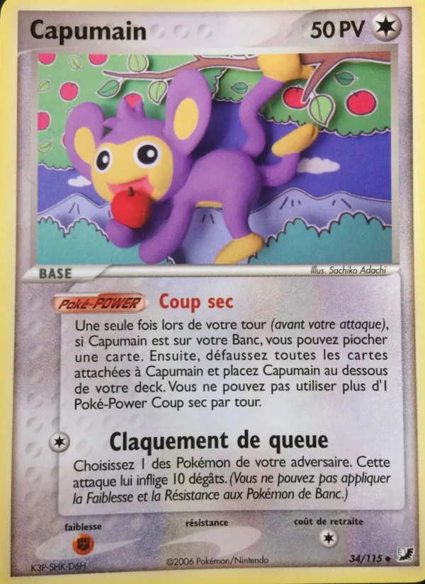 Carte Pokémon Capumain de l'extension EX Forces Cachées