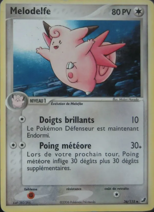 Carte Pokémon Mélodelfe de l'extension EX Forces Cachées