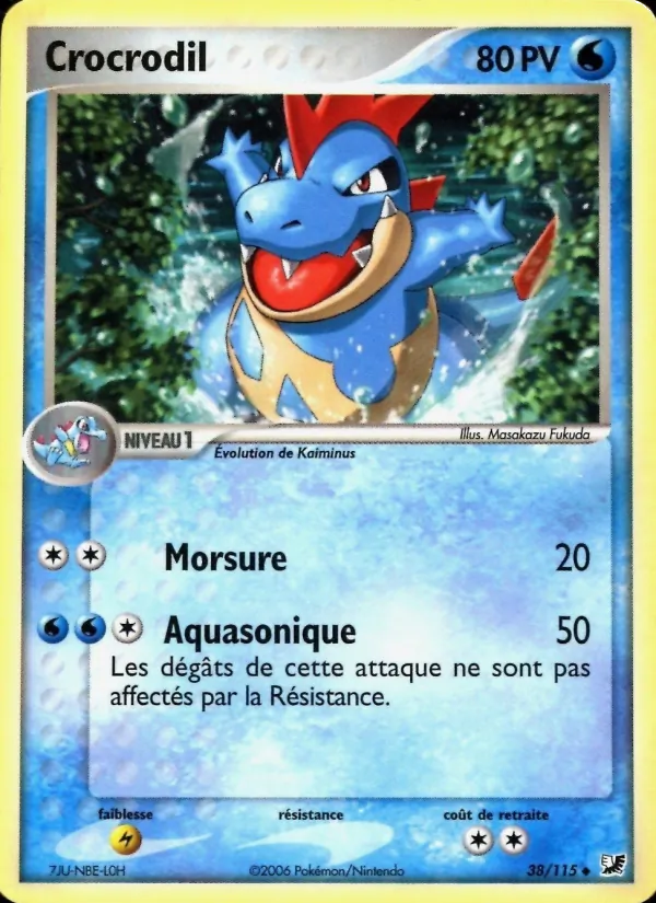 Carte Pokémon Crocrodil de l'extension EX Forces Cachées