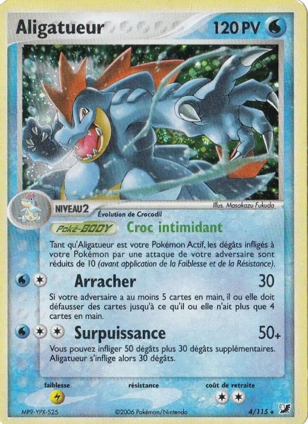 Carte Pokémon Aligatueur de l'extension EX Forces Cachées