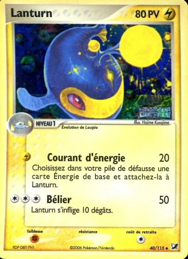 Carte Pokémon Lanturn de l'extension EX Forces Cachées