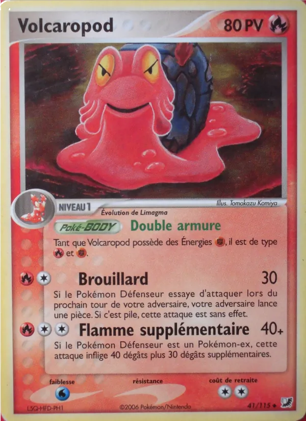 Carte Pokémon Volcaropod de l'extension EX Forces Cachées