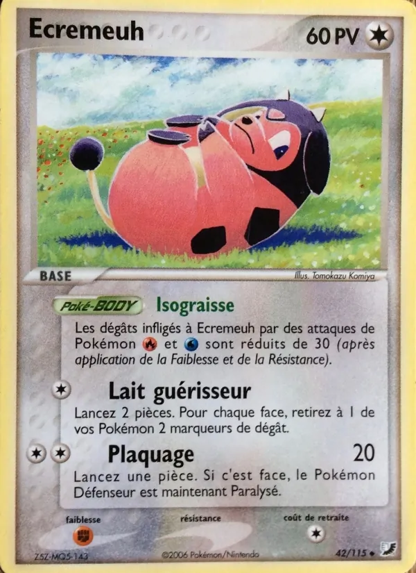 Carte Pokémon Écrémeuh de l'extension EX Forces Cachées