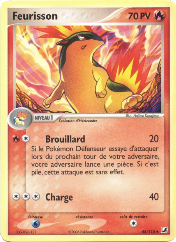 Carte Pokémon Feurisson de l'extension EX Forces Cachées