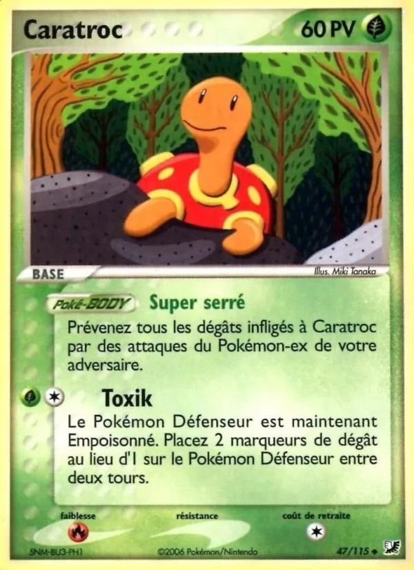 Carte Pokémon Caratroc de l'extension EX Forces Cachées