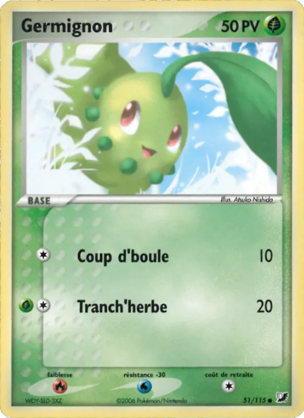 Carte Pokémon Germignon de l'extension EX Forces Cachées