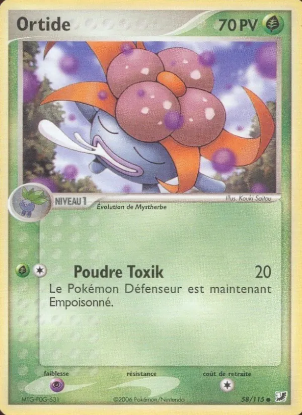 Carte Pokémon Ortide de l'extension EX Forces Cachées