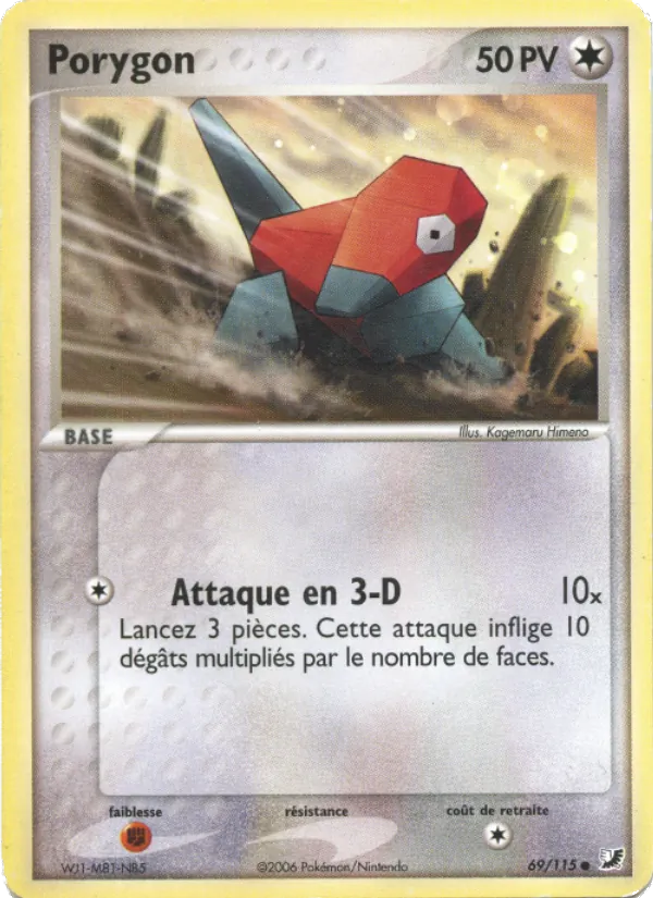 Carte Pokémon Porygon de l'extension EX Forces Cachées