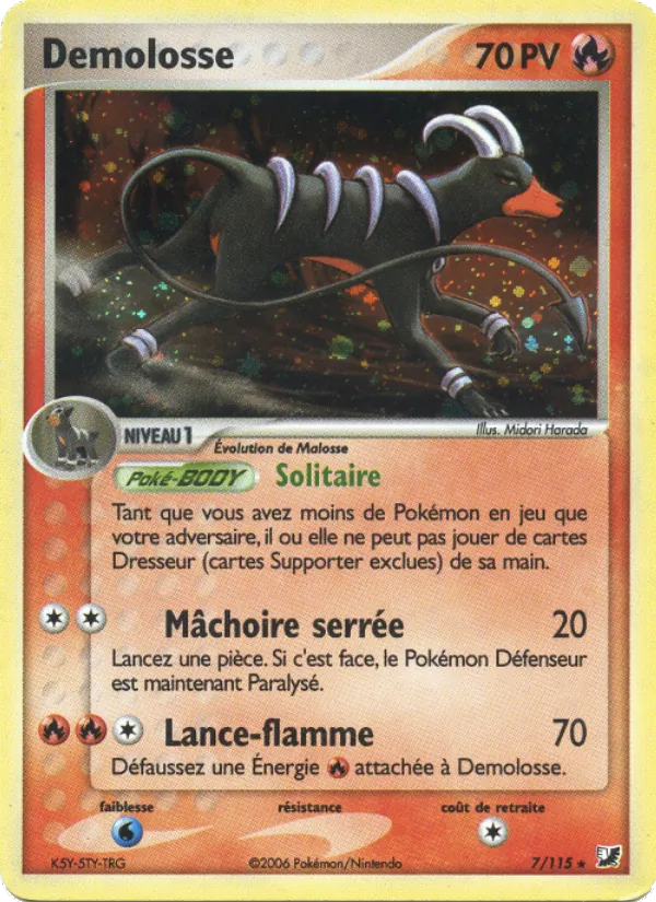 Carte Pokémon Demolosse de l'extension EX Forces Cachées