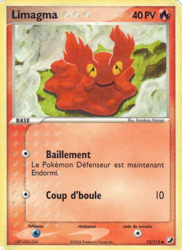 Carte Pokémon Limagma de l'extension EX Forces Cachées