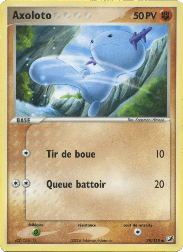 Carte Pokémon Axoloto de l'extension EX Forces Cachées