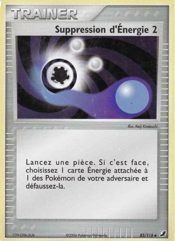 Carte Pokémon Suppression d'Énergie 2 de l'extension EX Forces Cachées