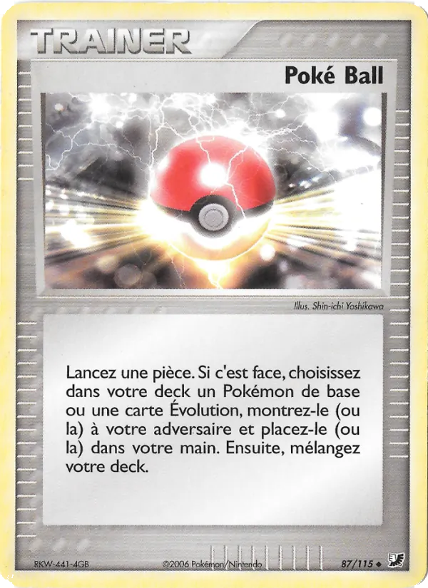 Carte Pokémon Poké Ball de l'extension EX Forces Cachées