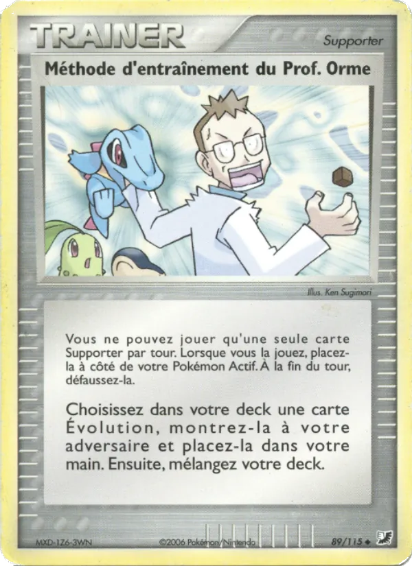 Carte Pokémon Méthode d'entraînement du Prof. Orme de l'extension EX Forces Cachées