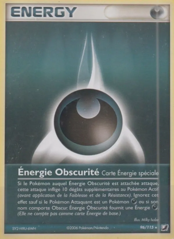 Carte Pokémon Énergie Obscurité de l'extension EX Forces Cachées