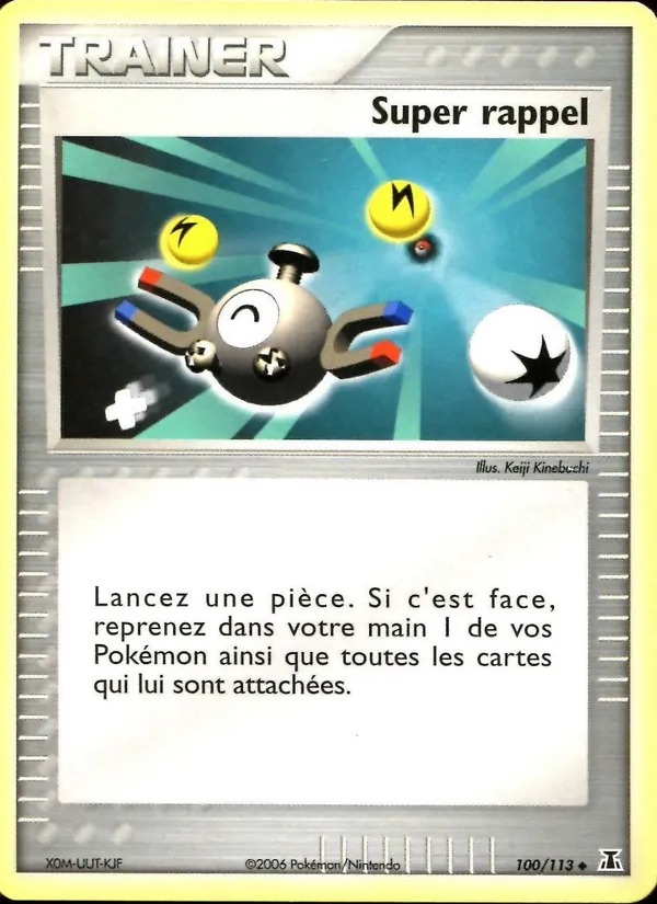Carte Pokémon Super rappel de l'extension EX Espèces Delta
