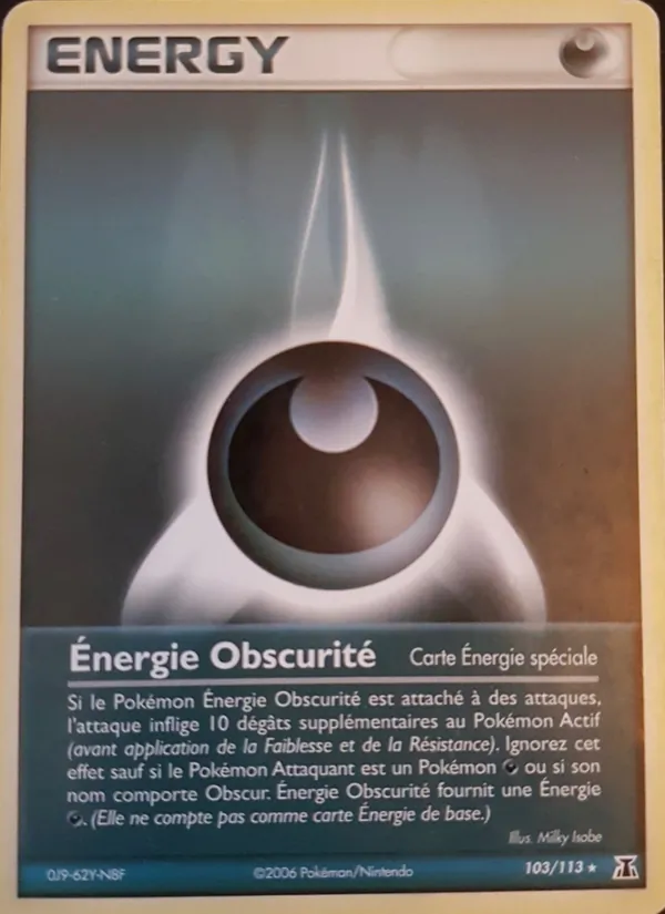 Carte Pokémon Énergie Obscurité de l'extension EX Espèces Delta