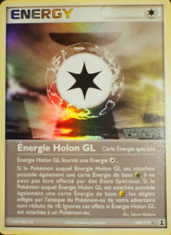 Carte Pokémon Énergie Holon GL de l'extension EX Espèces Delta