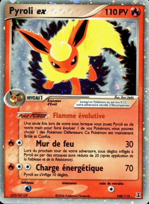 Carte Pokémon Pyroli ex de l'extension EX Espèces Delta