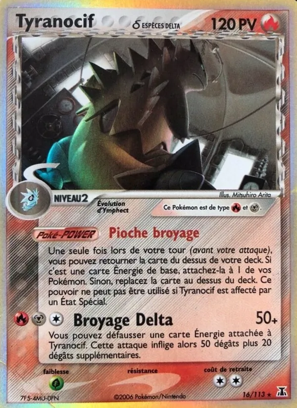 Carte Pokémon Tyranocif δ de l'extension EX Espèces Delta
