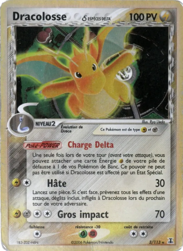 Carte Pokémon Dracolosse δ de l'extension EX Espèces Delta