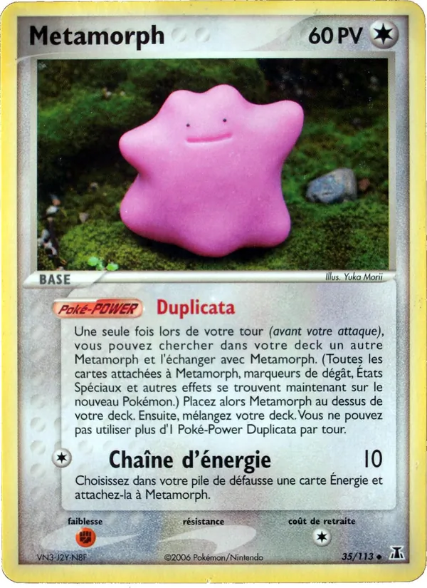 Carte Pokémon Métamorph de l'extension EX Espèces Delta