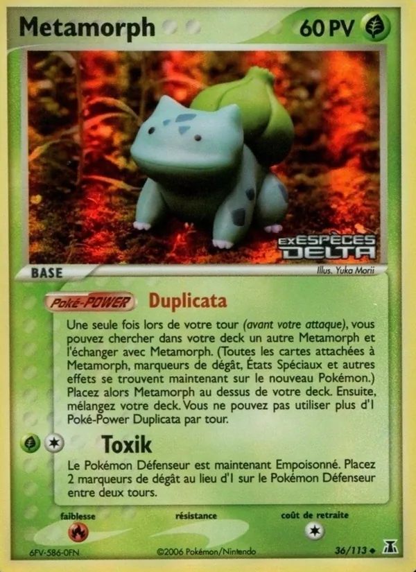 Carte Pokémon Métamorph de l'extension EX Espèces Delta