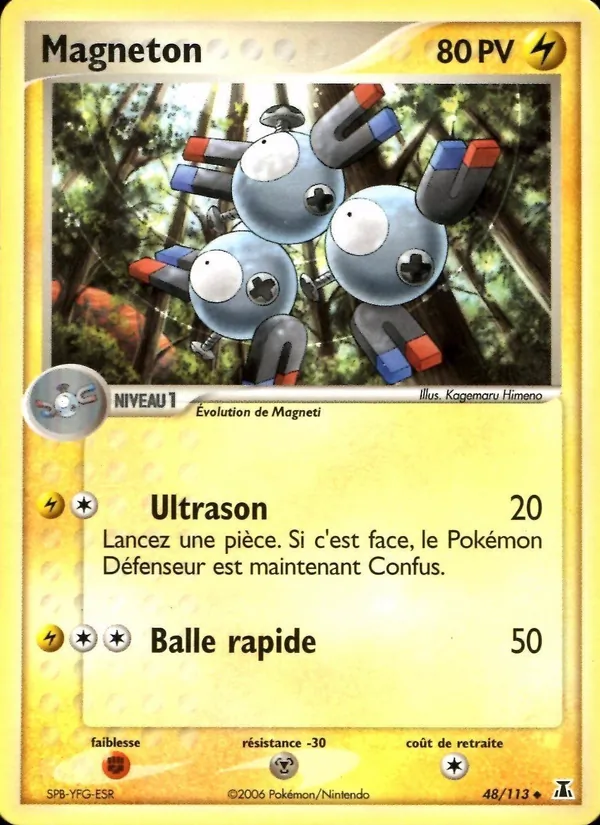 Carte Pokémon Magnéton de l'extension EX Espèces Delta