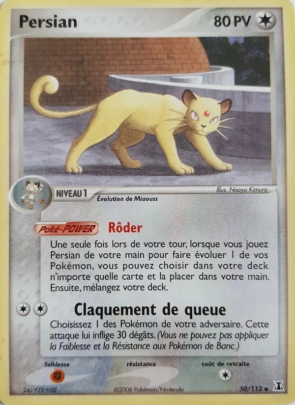 Carte Pokémon Persian de l'extension EX Espèces Delta