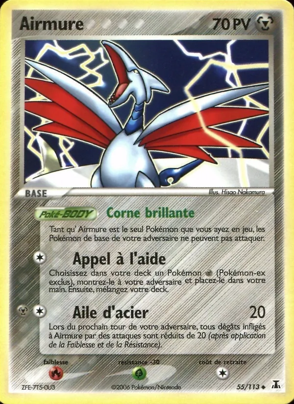 Carte Pokémon Airmure de l'extension EX Espèces Delta