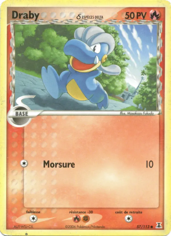 Carte Pokémon Draby δ de l'extension EX Espèces Delta
