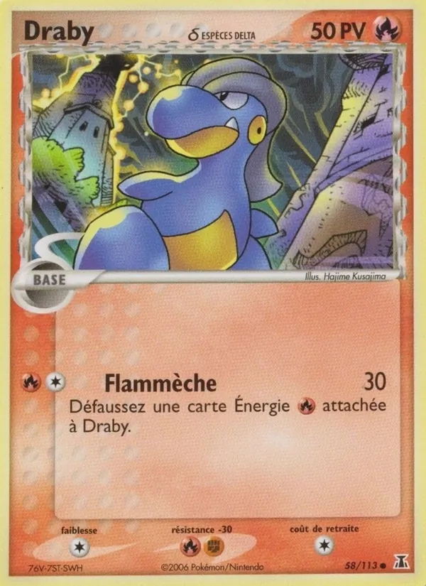 Carte Pokémon Draby δ de l'extension EX Espèces Delta