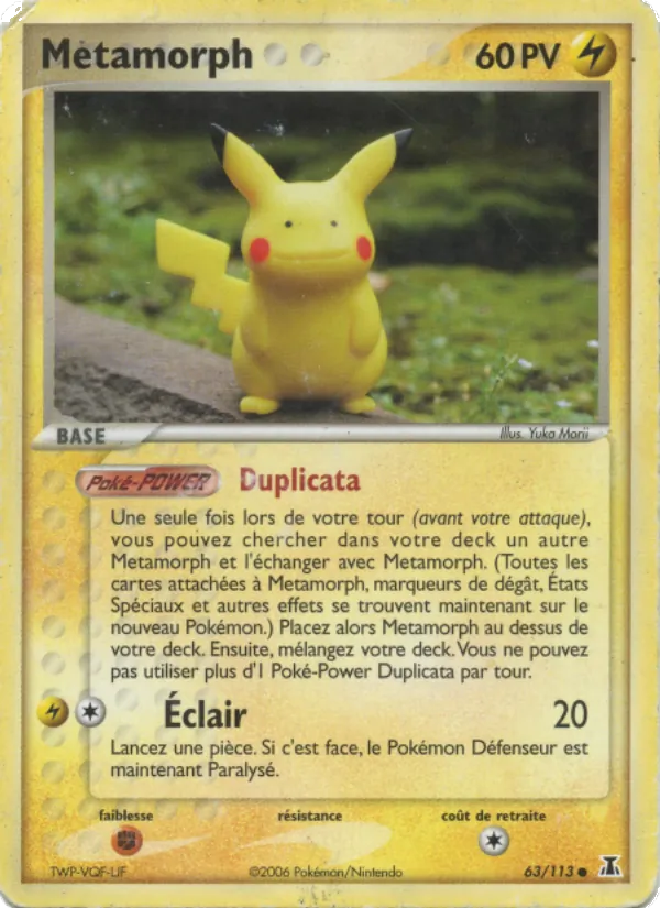 Carte Pokémon Métamorph de l'extension EX Espèces Delta
