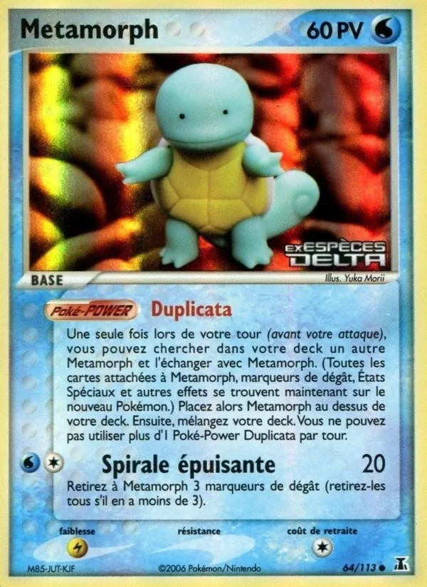 Carte Pokémon Métamorph de l'extension EX Espèces Delta