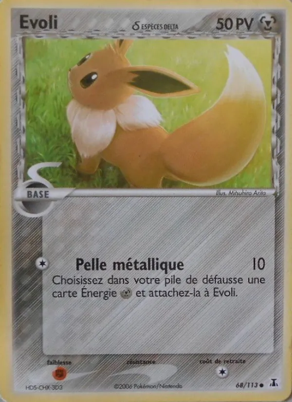 Carte Pokémon Evoli δ de l'extension EX Espèces Delta