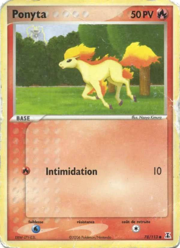 Carte Pokémon Ponyta de l'extension EX Espèces Delta