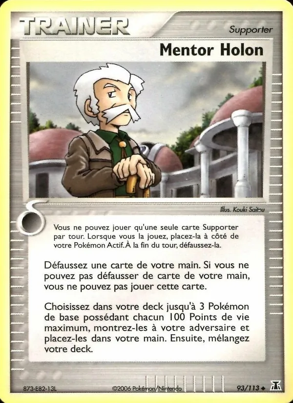 Carte Pokémon Mentor Holon de l'extension EX Espèces Delta