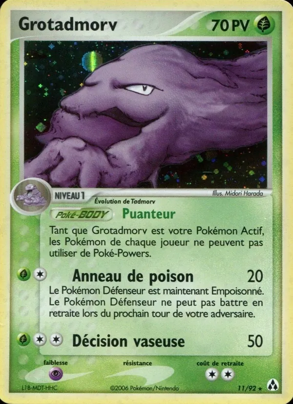 Carte Pokémon Grotadmorv de l'extension EX Créateurs de légendes