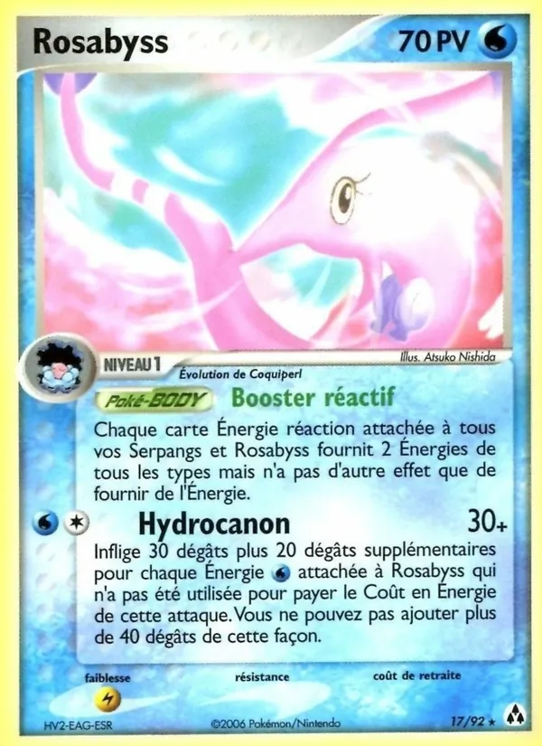 Carte Pokémon Rosabyss de l'extension EX Créateurs de légendes