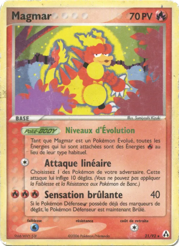 Carte Pokémon Magmar de l'extension EX Créateurs de légendes