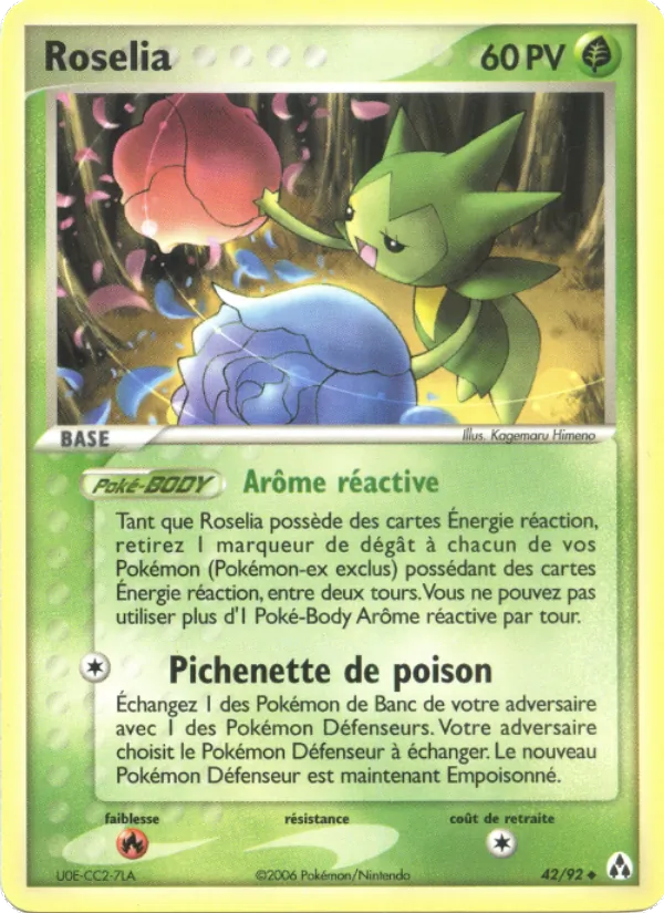 Carte Pokémon Rosélia de l'extension EX Créateurs de légendes