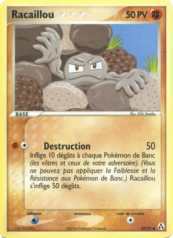 Carte Pokémon Racaillou de l'extension EX Créateurs de légendes