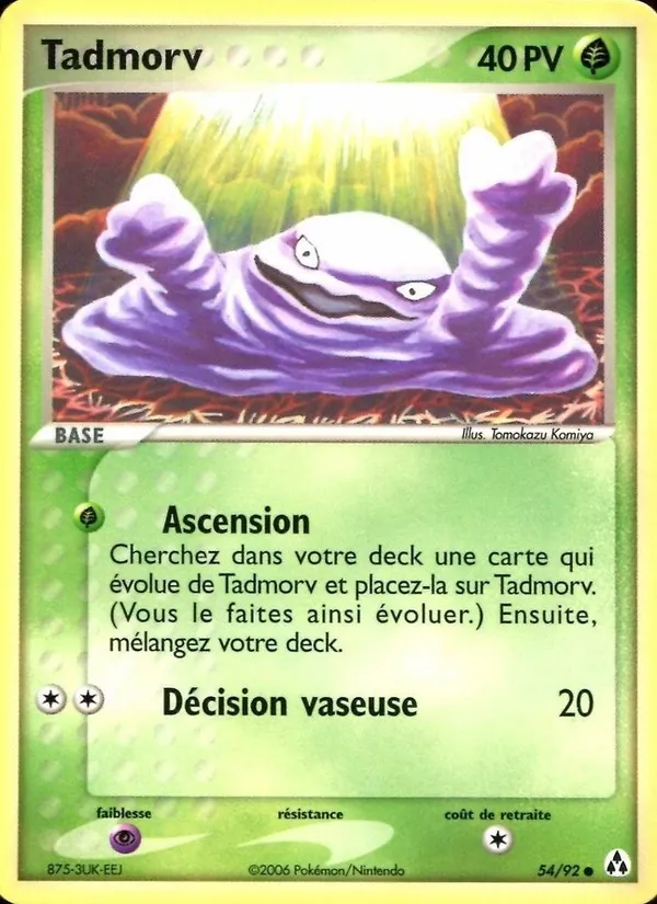 Carte Pokémon Tadmorv de l'extension EX Créateurs de légendes